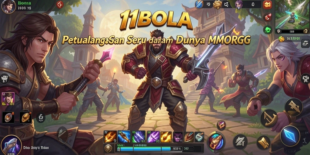Screenshot gameplay 11BOLA dengan aksi pertempuran seru.