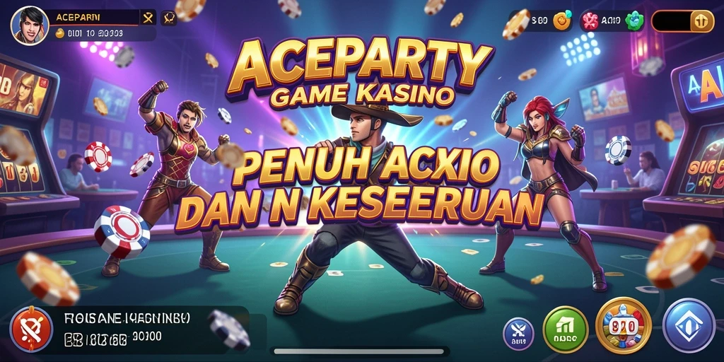 Screenshot ACEPARTY menampilkan aksi seru gameplay kasino.
