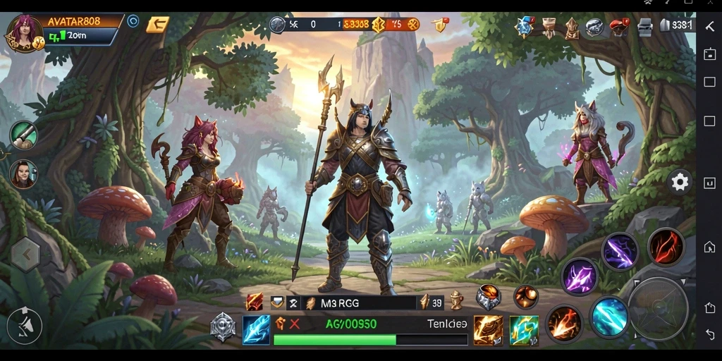 Tangkapan layar menampilkan aksi seru dalam permainan ARPG AVATAR808.