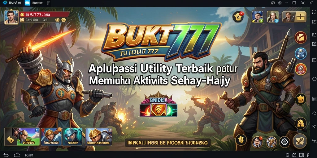 Screenshot BUKIT777 menampilkan antarmuka aplikasi Utility yang user-friendly.