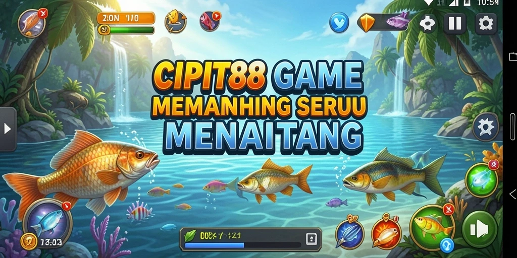 Screenshot menampilkan gameplay memancing yang realistis dan menarik di CIPIT88.