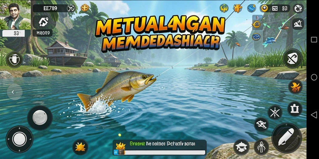 Tampilan gameplay EE789 yang menakjubkan saat memancing.