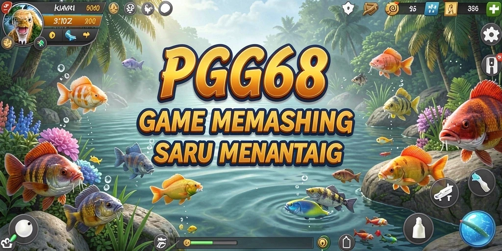 Tampilan gameplay PGG68 yang menarik dengan berbagai jenis ikan.