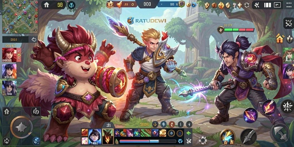 Tangkapan layar gameplay memukau dari RATUDEWI dengan aksi seru.