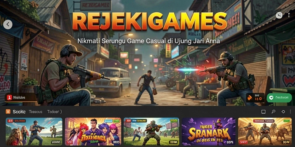 Tampilan gameplay yang ceria dan menarik dari REJEKIGAMES.