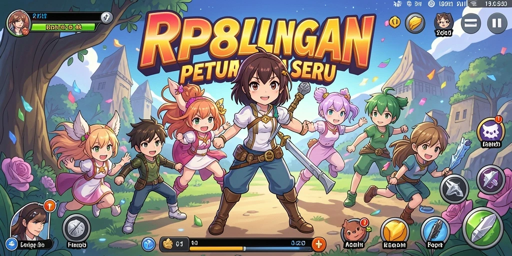 Tampilan gameplay RPG berdasarkan Anime yang mengasyikkan.