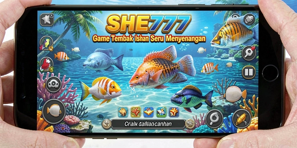 Gameplay seru menembak ikan di SHE777 dengan grafis mengagumkan.