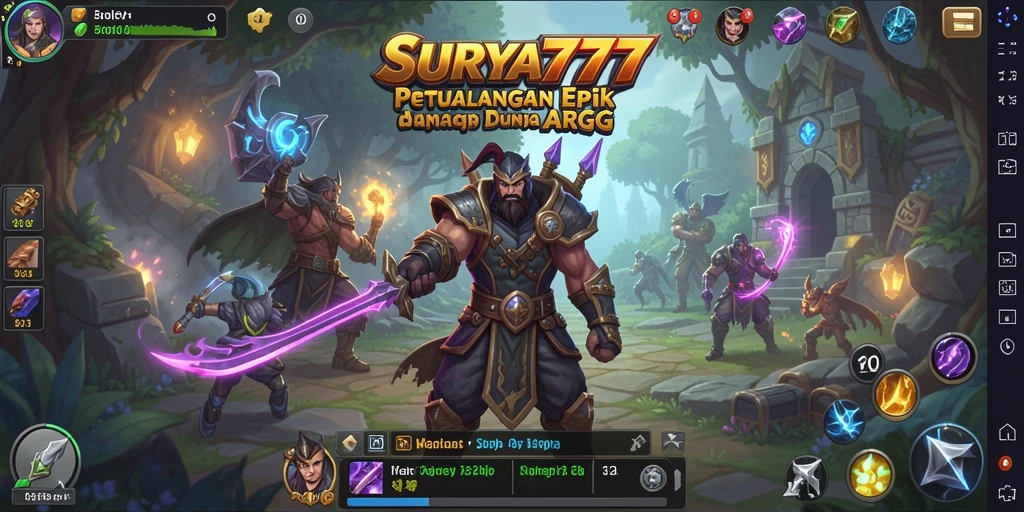 Tampilan menakjubkan dari gameplay ARPG SURYA777 yang penuh aksi.