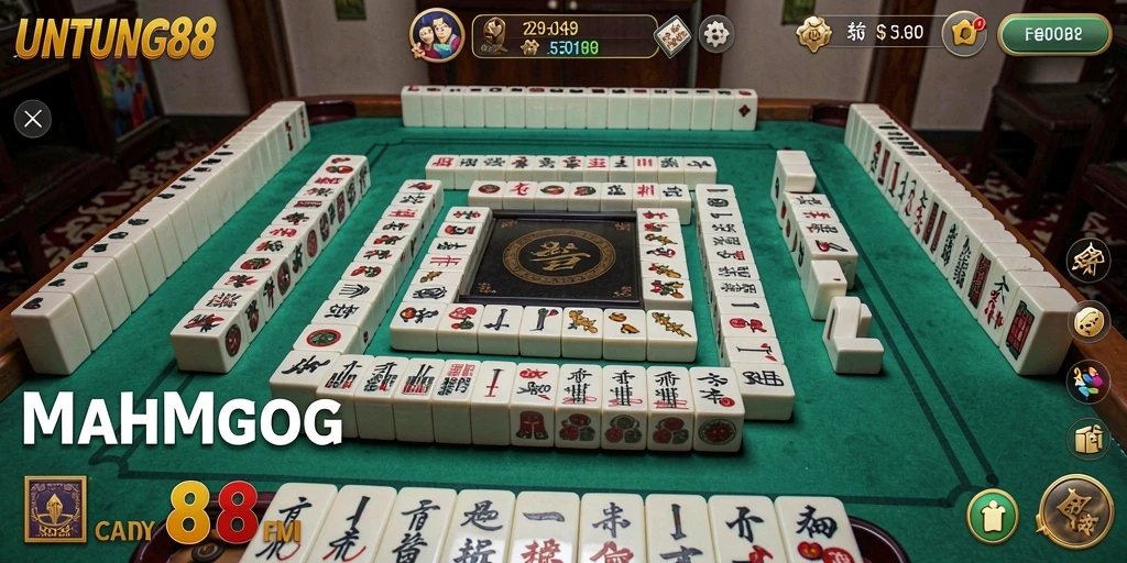 Tampilan menarik dari gameplay Mahjong di UNTUNG88.